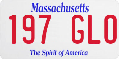 MA license plate 197GL0