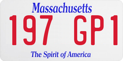 MA license plate 197GP1