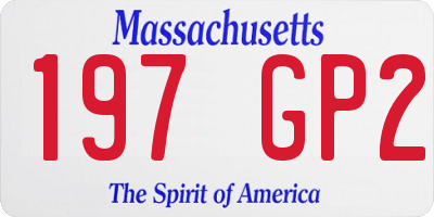 MA license plate 197GP2