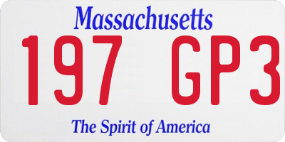 MA license plate 197GP3