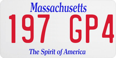 MA license plate 197GP4