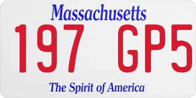 MA license plate 197GP5