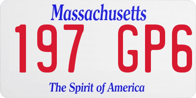 MA license plate 197GP6
