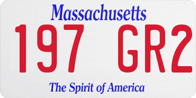 MA license plate 197GR2