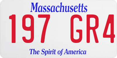 MA license plate 197GR4