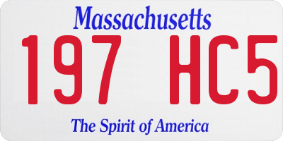 MA license plate 197HC5