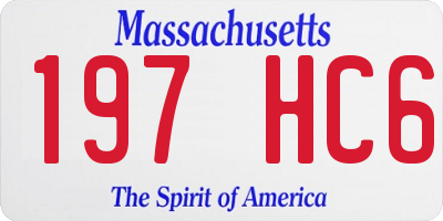 MA license plate 197HC6