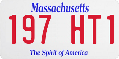 MA license plate 197HT1