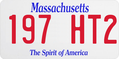 MA license plate 197HT2