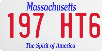 MA license plate 197HT6
