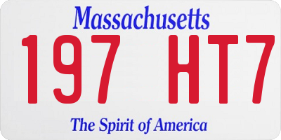 MA license plate 197HT7