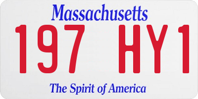 MA license plate 197HY1