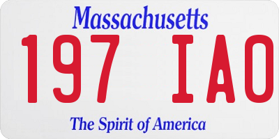 MA license plate 197IA0