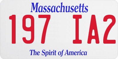MA license plate 197IA2