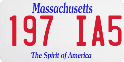 MA license plate 197IA5