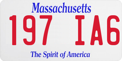 MA license plate 197IA6
