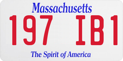 MA license plate 197IB1