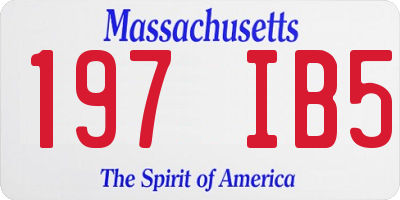 MA license plate 197IB5