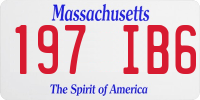 MA license plate 197IB6