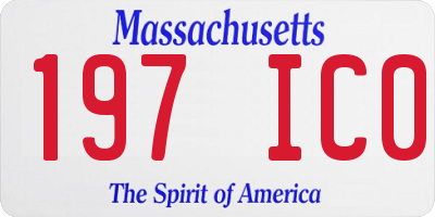 MA license plate 197IC0