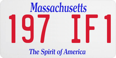 MA license plate 197IF1