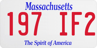 MA license plate 197IF2