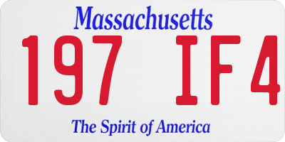 MA license plate 197IF4