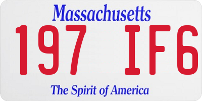 MA license plate 197IF6