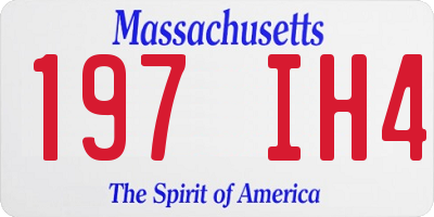 MA license plate 197IH4