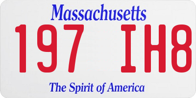 MA license plate 197IH8