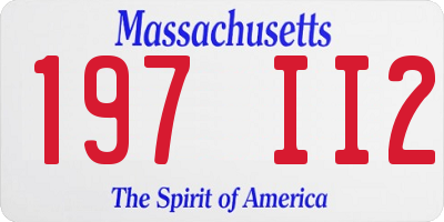 MA license plate 197II2