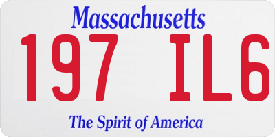 MA license plate 197IL6