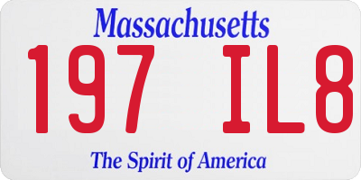MA license plate 197IL8