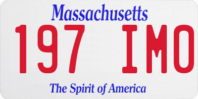MA license plate 197IM0