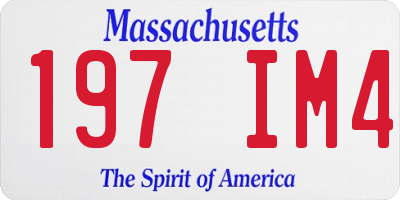 MA license plate 197IM4