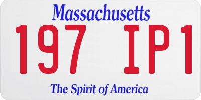 MA license plate 197IP1
