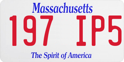 MA license plate 197IP5