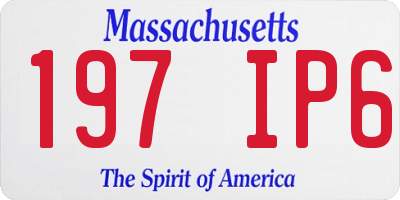MA license plate 197IP6