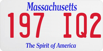 MA license plate 197IQ2