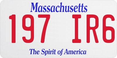 MA license plate 197IR6