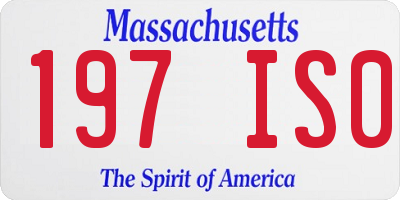 MA license plate 197IS0