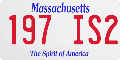 MA license plate 197IS2