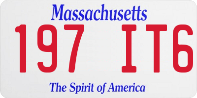 MA license plate 197IT6