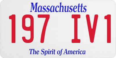 MA license plate 197IV1