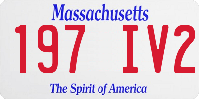 MA license plate 197IV2