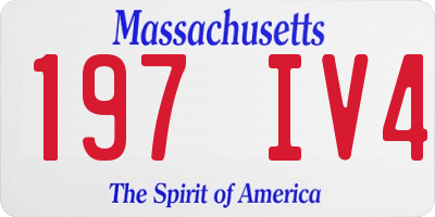 MA license plate 197IV4
