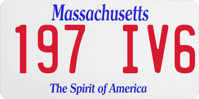 MA license plate 197IV6