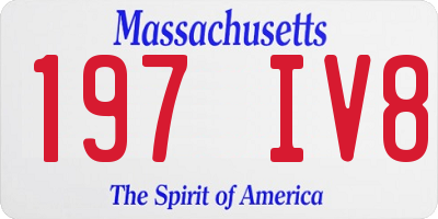 MA license plate 197IV8