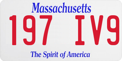 MA license plate 197IV9