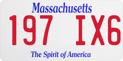 MA license plate 197IX6